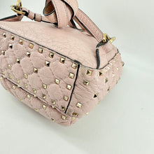 Load image into Gallery viewer, VALENTINO GARAVANI Nappa Quilted Mini Rockstud Spike Backpack Poudre