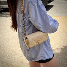 Load image into Gallery viewer, Chanel Light Beige Lambskin Quilted Waist 19 Bag