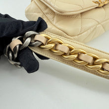 Load image into Gallery viewer, Chanel Light Beige Lambskin Quilted Waist 19 Bag