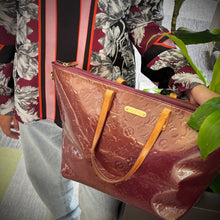 Load image into Gallery viewer, Louis Vuitton Red Vernis Bellevue Tote TWS