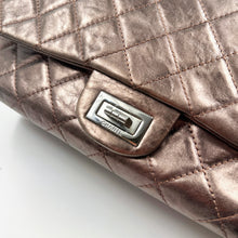 Load image into Gallery viewer, Chanel Metallic Charcoal Calfskin 2.55 Reissue 227 Double Flap Bag TWS