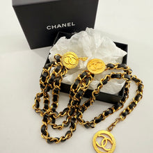 Load image into Gallery viewer, CHANEL Vintage Black Golden Waist Chain