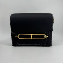 Load image into Gallery viewer, Hermès Black Leather Roulis 23