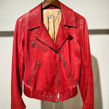 Load image into Gallery viewer, Miumiu Red Lambskin Leather Jacket