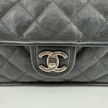 Load image into Gallery viewer, Chanel Black Quilted Caviar Leather French Riviera Flap Bag