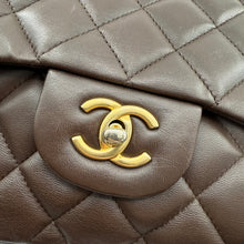 Load image into Gallery viewer, Chanel Brown Lambskin Jumbo Classic Flap Bag TWS