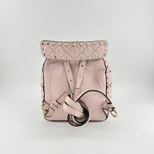 Load image into Gallery viewer, VALENTINO GARAVANI Nappa Quilted Mini Rockstud Spike Backpack Poudre