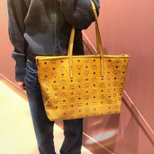 Load image into Gallery viewer, MCM Logo Reversible Leather Tote