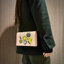 Load image into Gallery viewer, Christian Dior Diorama Patch Embellished Leather Wallet on Chain TWS