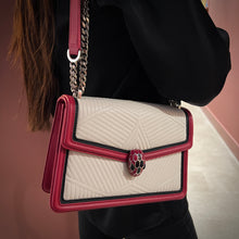 Load image into Gallery viewer, Bvlgari Serpenti Diamond Blast Quilting Chain Snakehead Shoulder Bag