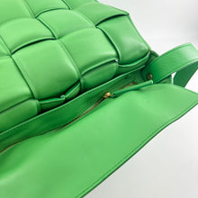 Load image into Gallery viewer, Bottega Veneta Small Padded Cassette Parakeet Green Leather Bag