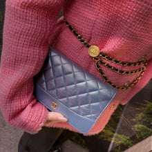 Load image into Gallery viewer, Chanel Iridescent Blue Wallet On Chain