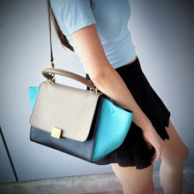 Load image into Gallery viewer, Celine Medium Multicolor Leather Trapeze Shoulder Bag TWS