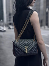 Load image into Gallery viewer, YSL Muti-coloured Chevron Envelope Medium College Bag (2016)