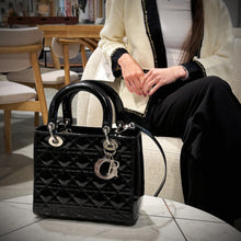 Load image into Gallery viewer, Christian Dior LadyDior Medium Patent leather Bag TWS