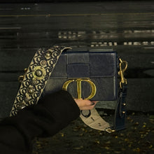Load image into Gallery viewer, Christian Dior Navy Blue Leather 30 Montaigne Box Shoulder Bag
