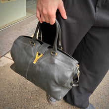 Load image into Gallery viewer, Yves Saint Laurent Black Lambskin Cabas Handbag