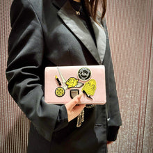 Load image into Gallery viewer, Christian Dior Diorama Patch Embellished Leather Wallet on Chain TWS
