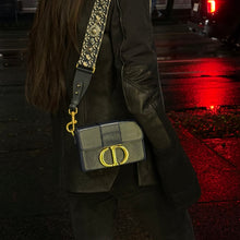 Load image into Gallery viewer, Christian Dior Navy Blue Leather 30 Montaigne Box Shoulder Bag