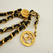 Load image into Gallery viewer, CHANEL Vintage Black Golden Waist Chain