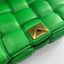 Load image into Gallery viewer, Bottega Veneta Small Padded Cassette Parakeet Green Leather Bag