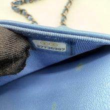 Load image into Gallery viewer, Chanel Iridescent Blue Wallet On Chain