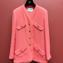 Load image into Gallery viewer, Chanel Pink Tweed Jacket 20 FW