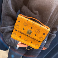 Load image into Gallery viewer, MCM Brown Visetos Leather Chain Crossbody