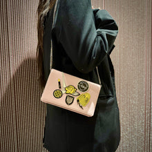 Load image into Gallery viewer, Christian Dior Diorama Patch Embellished Leather Wallet on Chain TWS