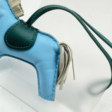 Load image into Gallery viewer, Hermes Rodeo Blue Celeste Horse Bag Charm MM TWS