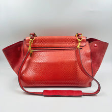 Load image into Gallery viewer, Celine Medium SnakeSkin Orange Trapeze Shoulder Bag TWS