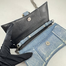 Load image into Gallery viewer, Balenciaga Denim Hourglass Wallet On Chain