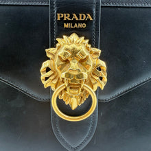 Load image into Gallery viewer, Prada Soft Saffiano Lions Head Cahier Shoulder Bag