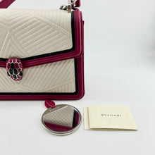 Load image into Gallery viewer, Bvlgari Serpenti Diamond Blast Quilting Chain Snakehead Shoulder Bag