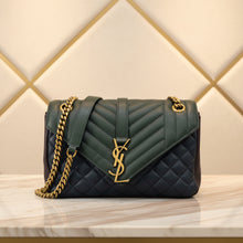 Load image into Gallery viewer, YSL Muti-coloured Chevron Envelope Medium College Bag (2016)