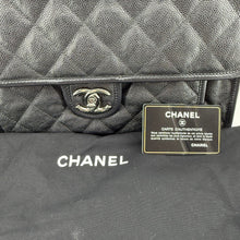 Load image into Gallery viewer, Chanel Black Quilted Caviar Leather French Riviera Flap Bag