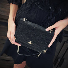 Load image into Gallery viewer, Vivienne Westwood Black Glitter Bag TWS