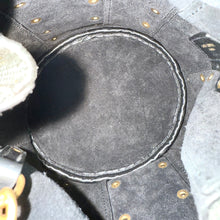 Load image into Gallery viewer, Saint Laurent Snakeskin Studded Anja Bucket Bag