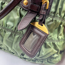 Load image into Gallery viewer, Prada Green Tessuto Nylon Gaufre Tote Bag TWS