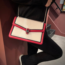 Load image into Gallery viewer, Bvlgari Serpenti Diamond Blast Quilting Chain Snakehead Shoulder Bag