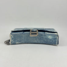 Load image into Gallery viewer, Balenciaga Denim Hourglass Wallet On Chain
