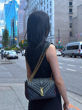 Load image into Gallery viewer, YSL Muti-coloured Chevron Envelope Medium College Bag (2016)
