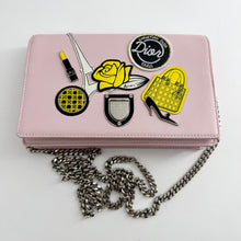 Load image into Gallery viewer, Christian Dior Diorama Patch Embellished Leather Wallet on Chain TWS