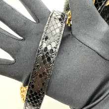 Load image into Gallery viewer, Saint Laurent Snakeskin Studded Anja Bucket Bag