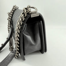 Load image into Gallery viewer, Chanel Medium Black Lambskin Ruthenium Hardware Le Boy Flap Bag