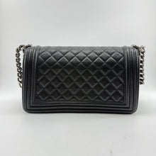 Load image into Gallery viewer, Chanel Medium Black Lambskin Ruthenium Hardware Le Boy Flap Bag