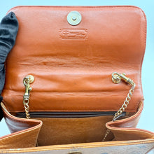 Load image into Gallery viewer, MCM Brown Visetos Leather Chain Crossbody