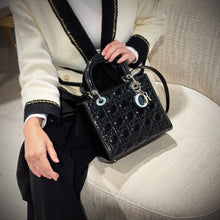 Load image into Gallery viewer, Christian Dior LadyDior Medium Patent leather Bag TWS