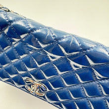Load image into Gallery viewer, Chanel Quilted In the Business navy blue patent leather Flap bag TWS