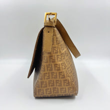 Load image into Gallery viewer, Fendi Gold Zucchino Canvas Mamma Forever Shoulder Bag TWS
